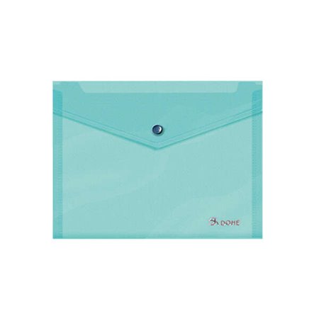 Envelope para documentos Dohe A5 - Fecho de pressão - Polipropileno translúcido de 150 mícrons - Verde