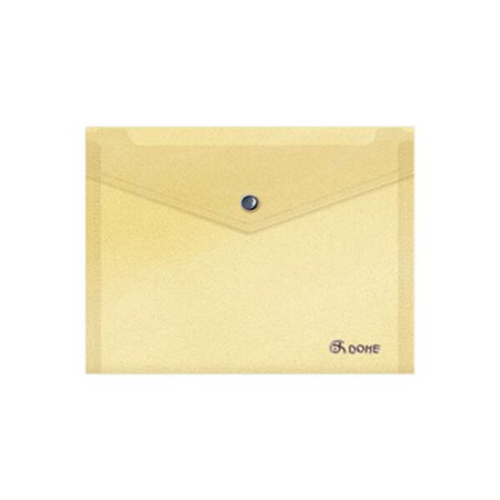 Envelope para documentos Dohe A5 - Fecho de pressão - Polipropileno translúcido de 150 mícrons - Amarelo