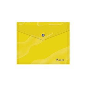 Envelope para documentos Dohe A5 - Fecho de pressão - Polipropileno opaco de 150 mícrons - Amarelo