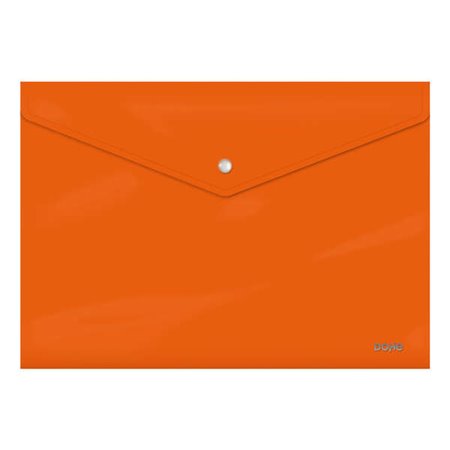 Envelope para Documentos Dohe Folio - Fecho de Pressão - Polipropileno Cristal Opaco de 200 Microns - Laranja