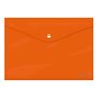 Envelope para Documentos Dohe Folio - Fecho de Pressão - Polipropileno Cristal Opaco de 200 Microns - Laranja