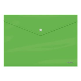 Envelope para Documentos Dohe, Tamanho Fólio - Fecho de Pressão - Polipropileno Cristal Opaco de 200 Microns - Verde