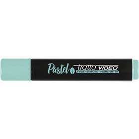 Marcador fluorescente pastel Tratto Video - Ponta chanfrada - Tinta à base de água - Secagem rápida - Verde menta