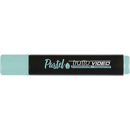 Marcador fluorescente pastel Tratto Video - Ponta chanfrada - Tinta à base de água - Secagem rápida - Verde menta