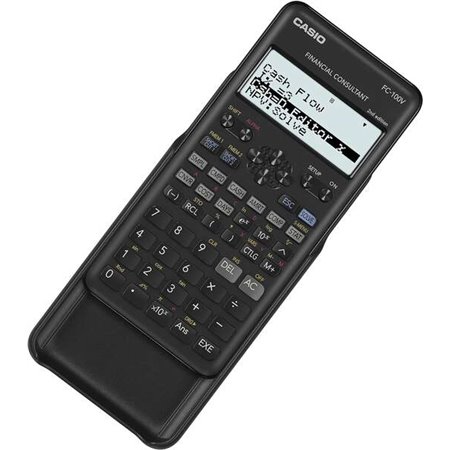Calculadora financeira Casio FC-100V-2 - Visor de 4 linhas - Exibe vários parâmetros simultaneamente - Teclas de atalho - Alimen