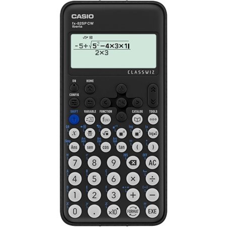 Calculadora científica Casio Iberia Classwiz FX-82SP com visor LCD de 12 dígitos - Mais de 300 funções - Simplificação de fraçõe