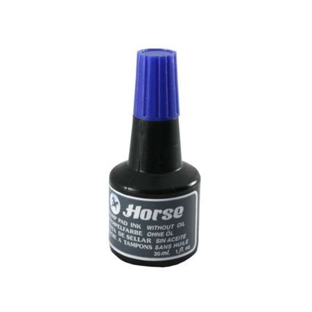 Frasco de tinta Horse de 30ml para almofada de carimbo - Sem óleo - Azul