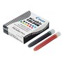 Pacote com 12 Refis Pilot para Caneta Tinteiro Parallel - Capacidade de 1ml - Cores Sortidas