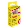 Caixa de giz escolar Jovi com 10 gizes brancos - Compacta - Sem pó - Matérias-primas naturais - Traços precisos - Fácil de apaga