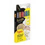Conjunto de 6 Marcadores Metálicos Jovi - Efeito Metálico - Tinta à Base de Água - Fácil de Limpar - Ideal para Papel Escuro e S