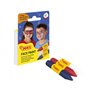 Kit com 3 Bastões de Maquiagem Facial Jovi Face Paint Adventure - Para Todos os Tipos de Pele - Fácil de Remover - Cores: Branco