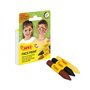 Kit com 3 bastões de maquiagem facial Jovi com tema animal - Para todos os tipos de pele - Fácil de remover - Cores: amarelo, ma