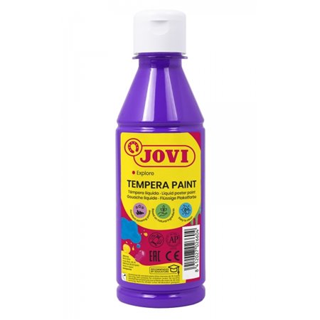 Tinta têmpera líquida Jovi 250ml - À base de água - Pronta para uso - Secagem rápida - Excelente fluidez - Adere a múltiplas sup