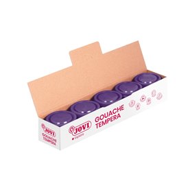 Conjunto de tinta têmpera escolar Jovi 35ml - Aplicação em múltiplas superfícies - Use com pincel, rolo ou espátula - Cores mist