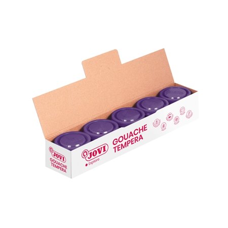 Conjunto de tinta têmpera escolar Jovi 35ml - Aplicação em múltiplas superfícies - Use com pincel, rolo ou espátula - Cores mist