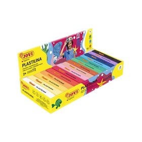 Jovi - Caixa com 15 tabletes de massinha de modelar de 150g - Altamente moldável - Não resseca - Sem glúten - Cores sortidas