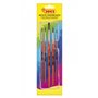 Conjunto de 5 pincéis artísticos Jovi - Cerdas naturais - Cabo de madeira - Tamanhos 00 a 12 - Ponta redonda - Cerdas macias - C