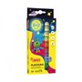 Kit Jovi com 10 bastões de massa de modelar de 15g - 8 cores básicas + 2 cores fluorescentes - Muito maleável - Não resseca - Co