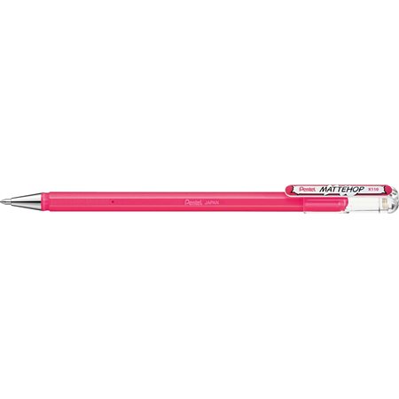 Caneta Esferográfica Pentel Mattehop - Ponta de 1mm - Traço de 0,5mm - Tinta Gel Opaca - Fabricada com 55% de Materiais Reciclad