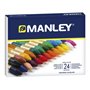 Conjunto de 24 giz de cera Manley Soft Stroke - Ideal para uma ampla variedade de técnicas e aplicações - Feito à mão - Ampla ga