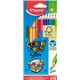 Maped Color'Peps Star - Pacote com 12 Lápis de Cor Triangulares - Mina Macia - Madeira com Certificação FSC - Cores Sortidas