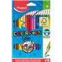 Maped Color'Peps Star - Pacote com 18 Lápis de Cor Triangulares - Mina Macia - Madeira com Certificação FSC - Cores Sortidas