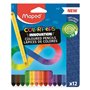 Maped Color'Peps Infinity - Pacote com 12 Lápis de Cor de Longa Duração - Feitos Inteiramente de Grafite - Cores Sortidas