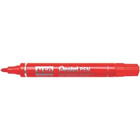 Caneta Marcadora Permanente Pentel N50 - Ponta de 4,3 mm - Resistente à água e à luz - Vermelha