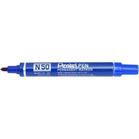 Caneta Marcadora Permanente Pentel N50 - Ponta de 4,3 mm - Resistente à água e à luz - Azul