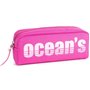 Estojo para lápis Oceans Wave California com 1 zíper - Alça ergonômica - Fúcsia