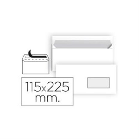 Pacote com 500 envelopes de papel offset americano de 90 g/m² com janela à direita - Medidas: 115 x 225 mm - Especiais para impr