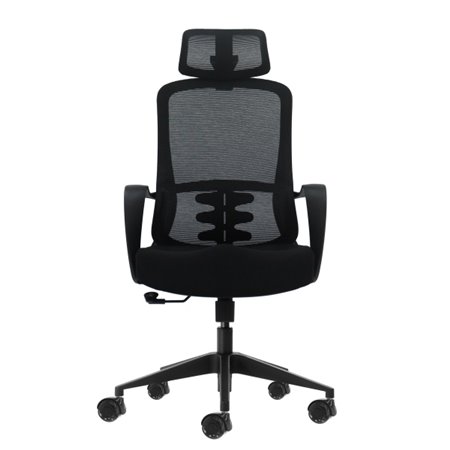 Cadeira de escritório ergonômica Oqonos Cherg 004 com apoio de cabeça cervical ajustável, encosto em tela respirável, pistão a g
