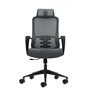 Cadeira de escritório ergonômica Oqonos Cherg 005 com apoio de cabeça cervical ajustável, encosto em tela respirável, pistão a g