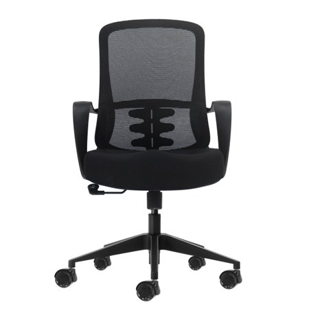 Cadeira de escritório ergonômica Oqonos Cherg 006 com encosto em tela respirável, pistão a gás classe 4, suporte lombar, apoios 