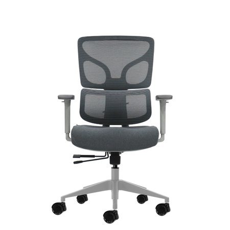 Cadeira de escritório ergonômica Oqonos Cherg 015 com encosto e assento em tela elástica, apoios de braço 4D, assento deslizante