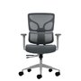 Cadeira de escritório ergonômica Oqonos Cherg 015 com encosto e assento em tela elástica, apoios de braço 4D, assento deslizante