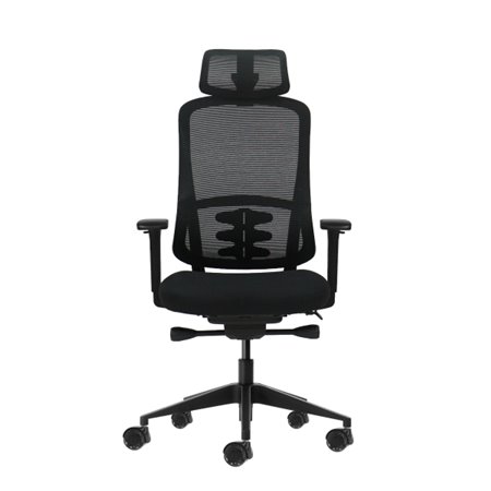Cadeira de escritório ergonômica Oqonos Cherg 018 com apoio de cabeça cervical ajustável, mecanismo de autoequilíbrio, apoios de