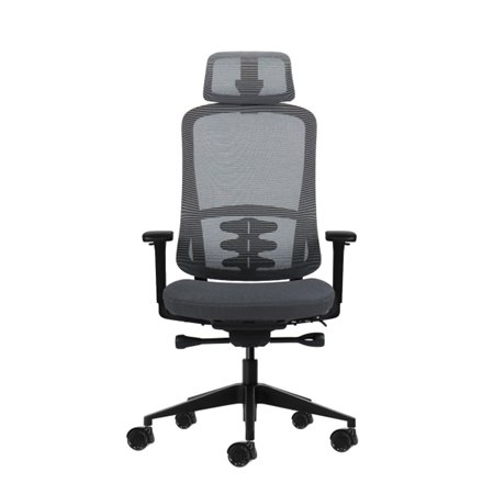Cadeira de escritório ergonômica Oqonos Cherg 019 com apoio de cabeça cervical ajustável, mecanismo de autoequilíbrio, apoios de