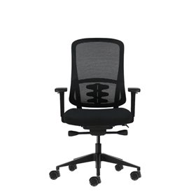 Cadeira de escritório ergonômica Oqonos Cherg 021 com mecanismo de autoequilíbrio, apoios de braço 4D, assento deslizante e rodí