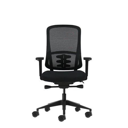 Cadeira de escritório ergonômica Oqonos Cherg 021 com mecanismo de autoequilíbrio, apoios de braço 4D, assento deslizante e rodí