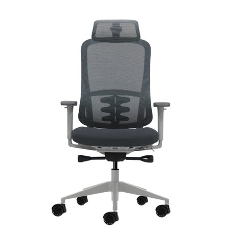 Cadeira de escritório ergonômica Oqonos Cherg 022 com apoio de cabeça cervical ajustável, mecanismo de autoequilíbrio, apoios de