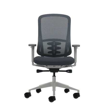 Cadeira de escritório ergonômica Oqonos Cherg 023 com mecanismo de autoequilíbrio, apoios de braço 4D, assento deslizante e rodí