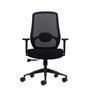 Cadeira de escritório ergonômica Oqonos Cherg 024 com suporte lombar ajustável em altura e profundidade, apoios de braço 4D, pis