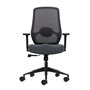 Cadeira de escritório ergonômica Oqonos Cherg 025 com suporte lombar ajustável em altura e profundidade, apoios de braço 4D, pis