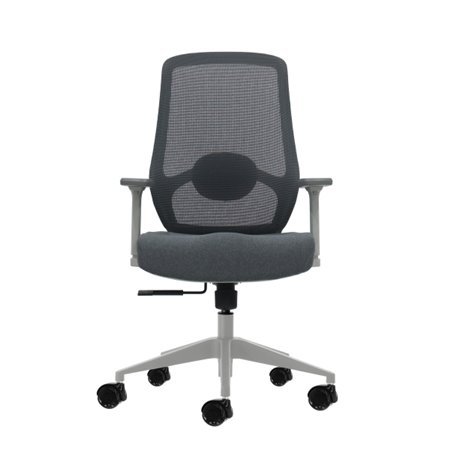 Cadeira de escritório ergonômica Oqonos Cherg 026 com suporte lombar ajustável em altura e profundidade, apoios de braço 4D, pis