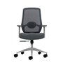 Cadeira de escritório ergonômica Oqonos Cherg 026 com suporte lombar ajustável em altura e profundidade, apoios de braço 4D, pis