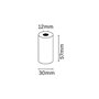 Rolo de papel térmico Oqonos 57x30x12mm, livre de BPA, certificado FSC