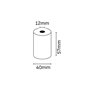 Rolo de papel térmico Oqonos 57x40x12mm, livre de BPA, certificado FSC