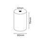 Rolo de papel térmico Oqonos 75x60x12mm, livre de BPA, certificado FSC