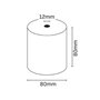 Rolo de papel térmico Oqonos 80x80x12mm, livre de BPA, certificado FSC.